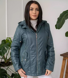 Women's transitional spring hooded jacket LUIZA