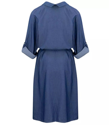 Sukienka szmizjerka tunika jeans midi