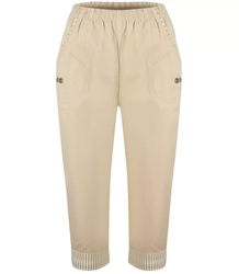 3/4 stripe thin elasticated trousers