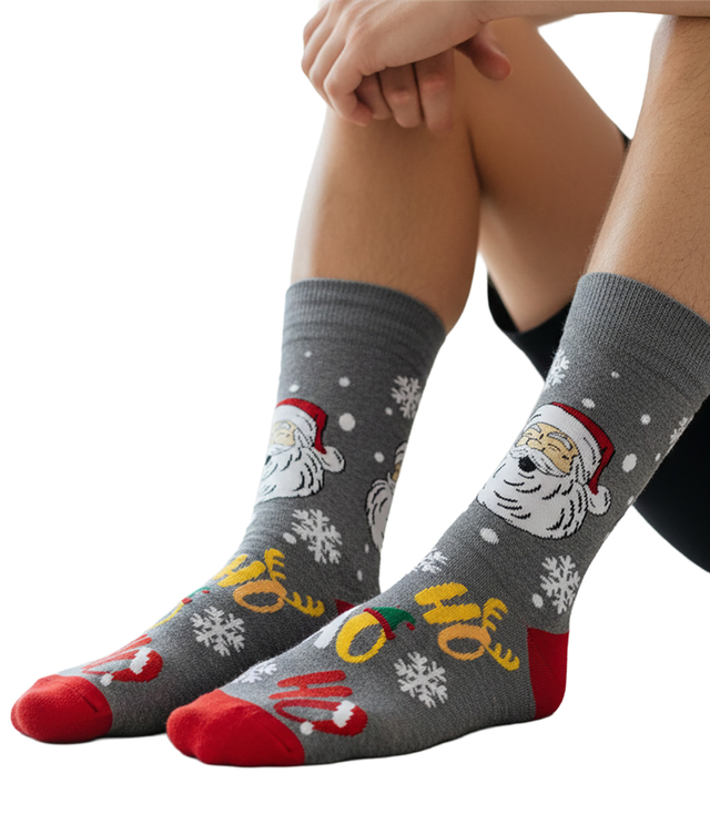 Men's Christmas socks - winter, warm, Christmas patterns
