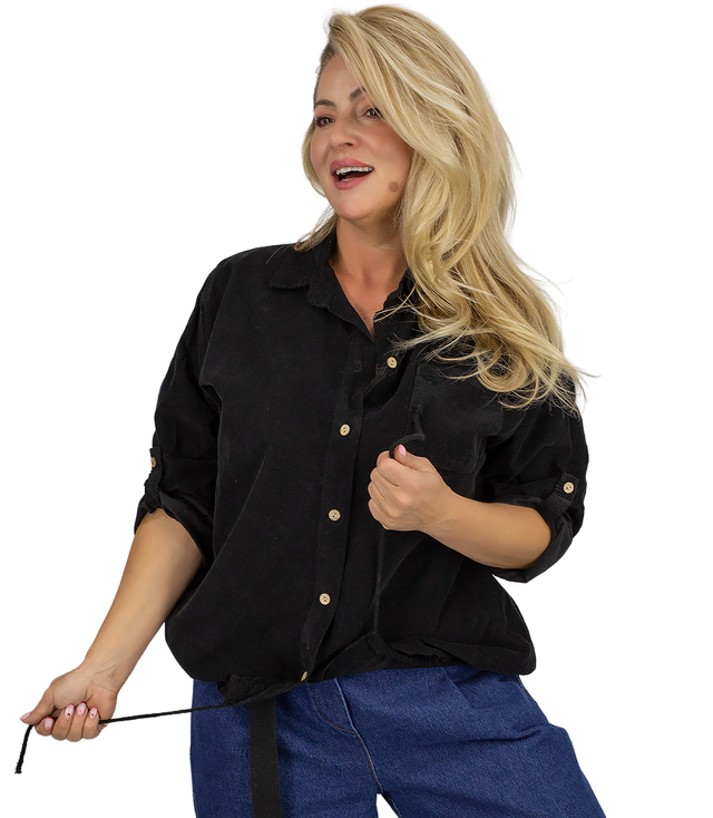 Stylowa koszula SZTRUKS ze ściągaczem bawełniana