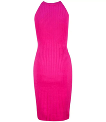 Fitted elastic midi fashionable dress