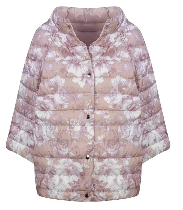 Short reversible flower transitional jacket