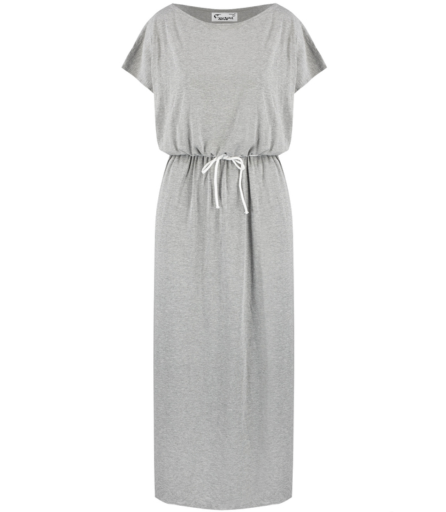 Long, smooth maxi dress with elastic band and string DAFNY