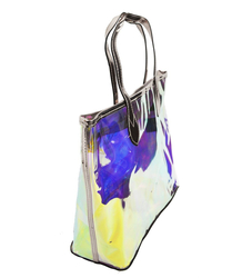 Large hologram shopper bag stylish urban