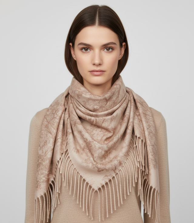 Fashionable scarf panther scarf elegant scarf with tassels