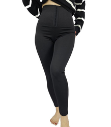 Slimming black high-waist leggings