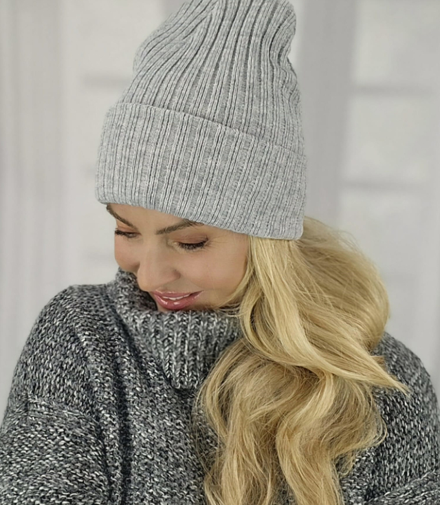 Unisex hat Universal Beanie, ribbed knit