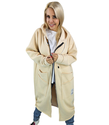 Long women's hoodie. Warm, nice material. Zipper BETH
