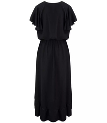 Envelope MAXI dress with Spanish frill