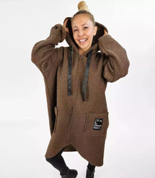 Long warm JACKET coat BEAR cardigan