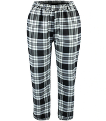 Elegant AMANDA plus size checkered fabric trousers