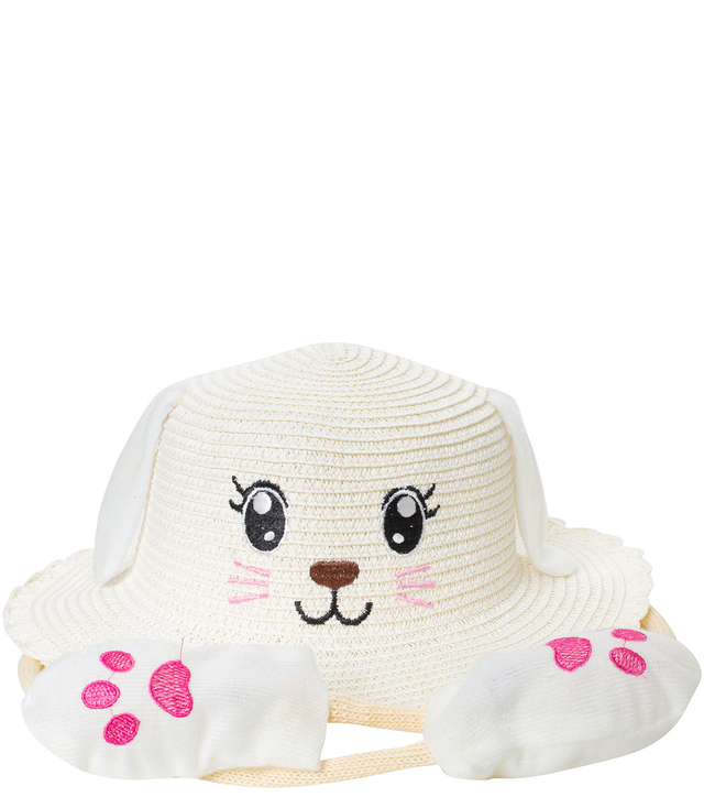 Children's hat with a dog's face and lifting ears