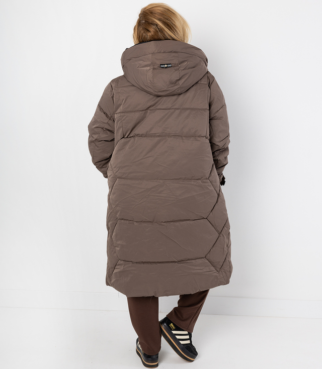 Long winter quilted coat SUZANA warm jacket PLUS SIZE