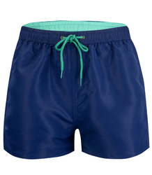 One-color swim shorts with contrasting string