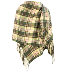 Fashionable shawl scarf plaid checkered tassels