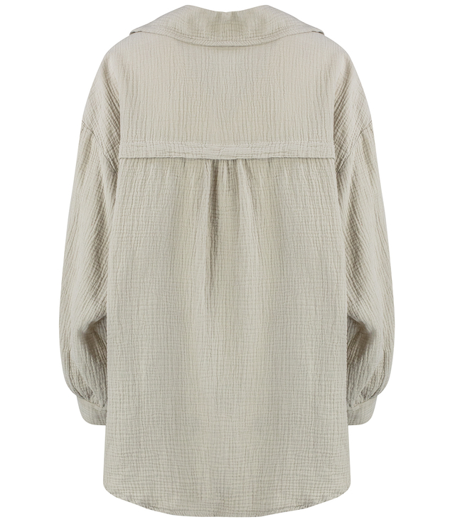 LAMBADA loose oversize short muslin shirt