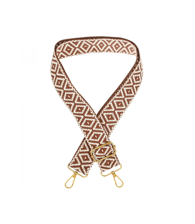 Fashionable braided wide purse strap adjustable