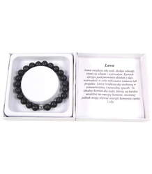 Women's bracelet lava balls 8.5 mm in a box
