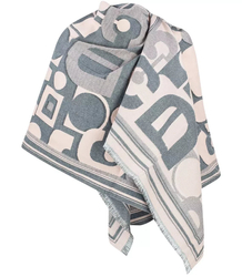 Warm scarf geometric pattern two-color scarf