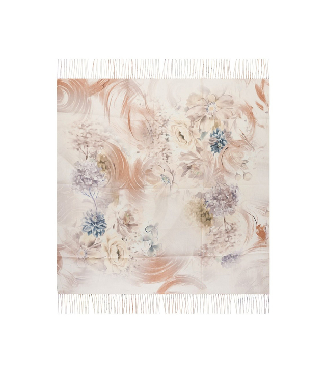Women's scarf with floral pattern 100x100