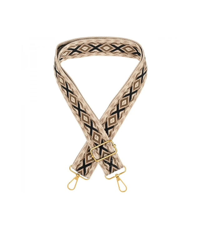 Fashionable braided wide purse strap adjustable