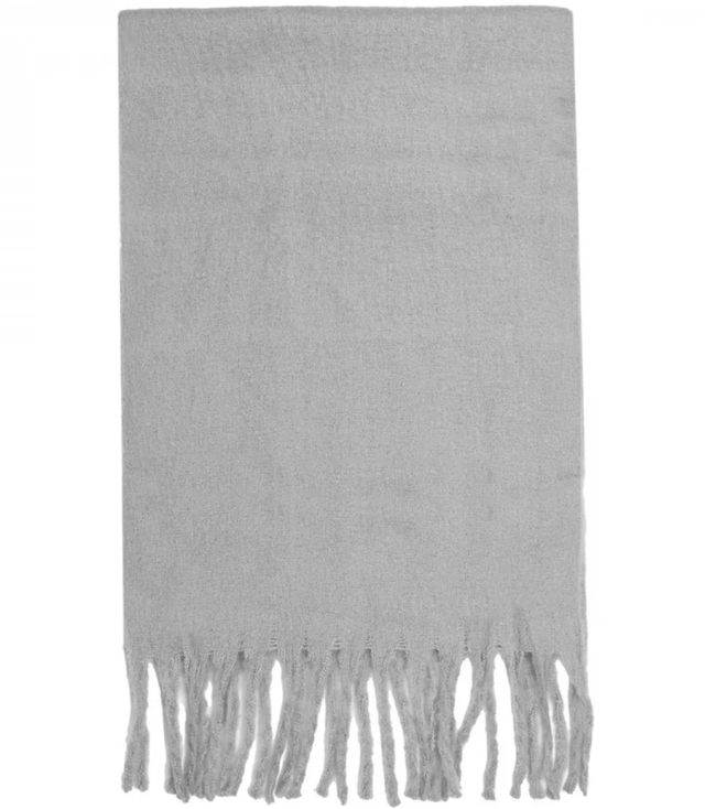 Scarf Thick scarf tassels single color warm soft 180x45 cm