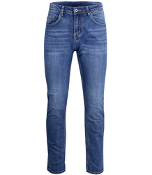 Classic men's navy blue straight leg jeans