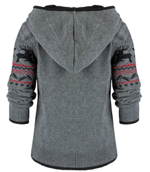 Warm women's sweater, Norwegian pattern Wool, cardigan ELZA