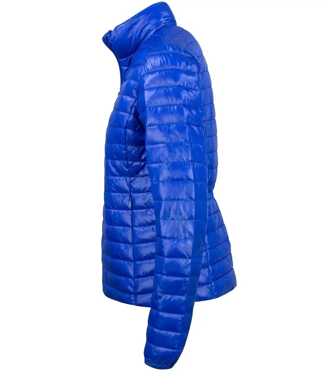 Short transitional quilted jacket with a stand-up collar