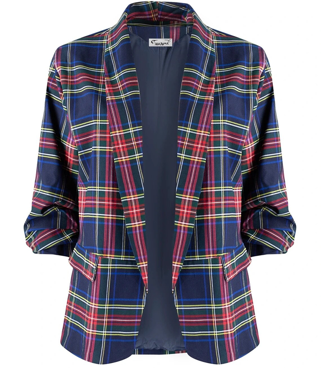 ELENA loose checked suit jacket