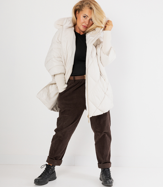 Winter oversize jacket with hood and fur NORDIC PUFF