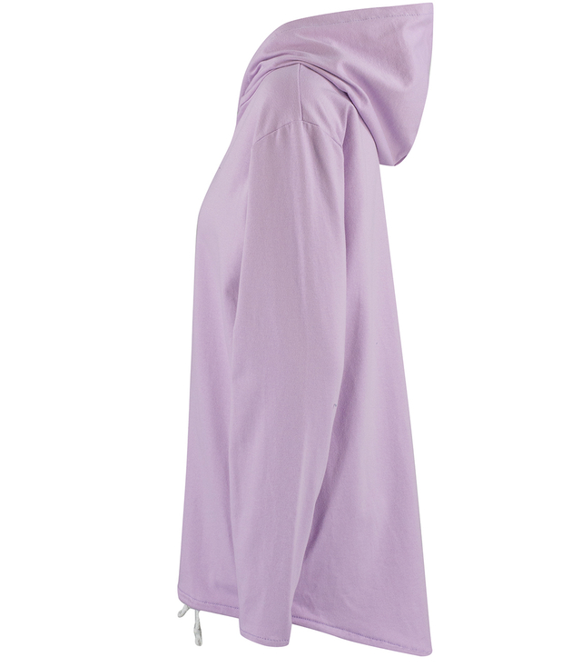 One-color basic women's thin sweatshirt with hood ZEFIRA