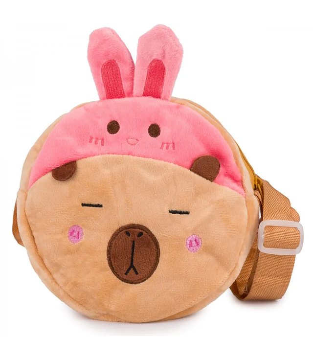 Children's round teddy bear plush bag