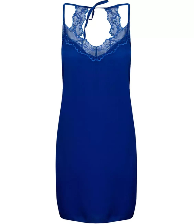 Lingerie satin lace mini dress