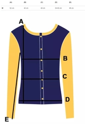 oldschoolowa Krótka BLUZA z kolorowym rękawem