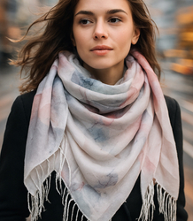 Women's floral pattern scarf 180x70