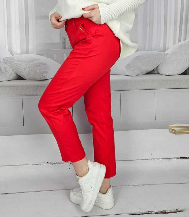 Women's elegant colorful cigarette pants VALERIA