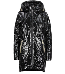 Long winter quilted shiny JACKET