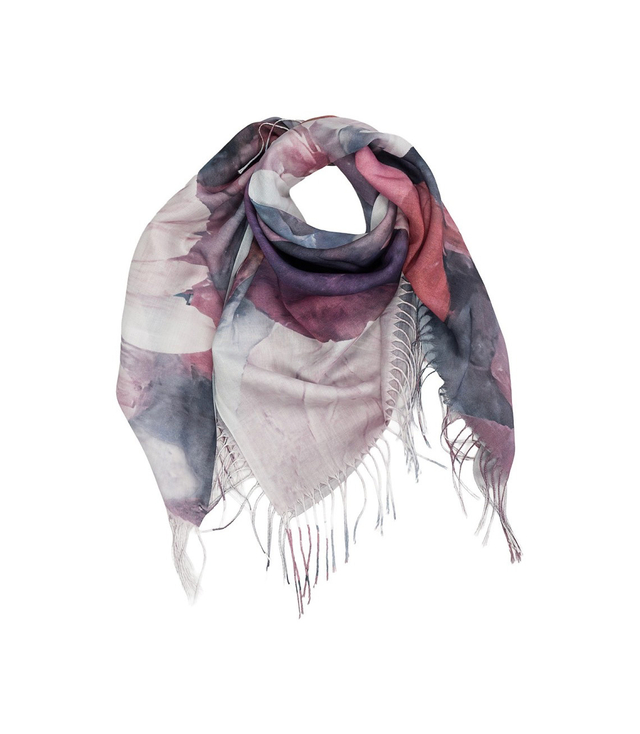 Women's scarf with floral pattern 100x100