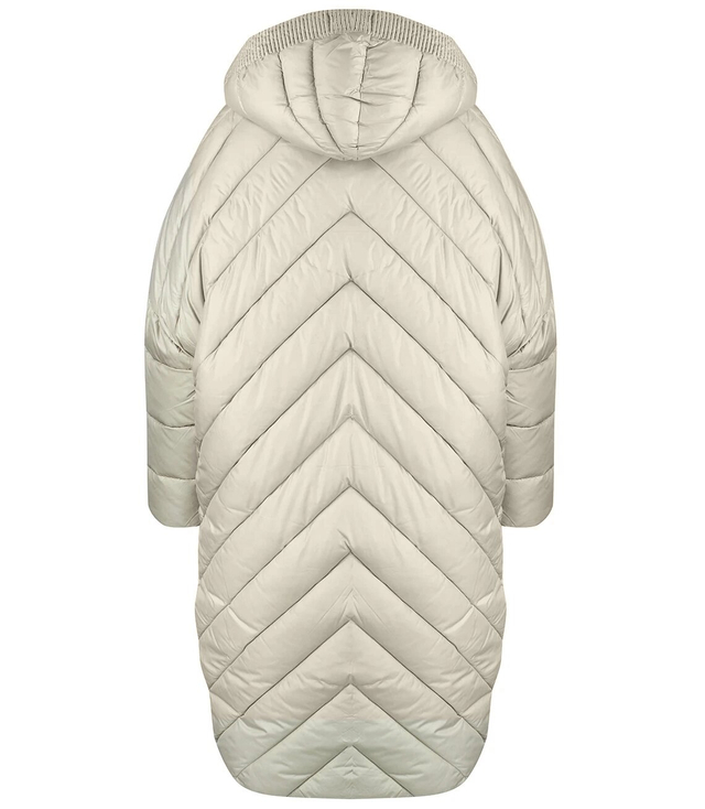 Long jacket women's coat with diagonal quilting Warm LUCY