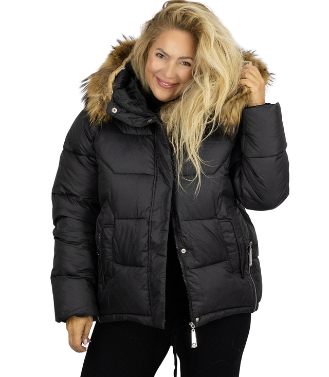 WINTER QUEEN warm winter jacket longer bomber jacket