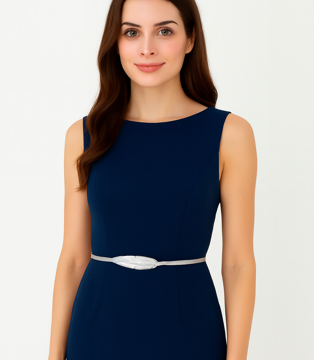 Women's belt with decorative buckle for dresses