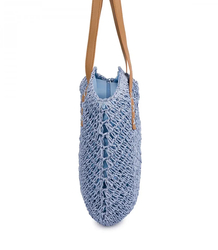 Women's beach bag boho openwork for summer basket shopper