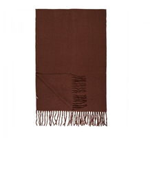 Elegant scarf with tassels in one color