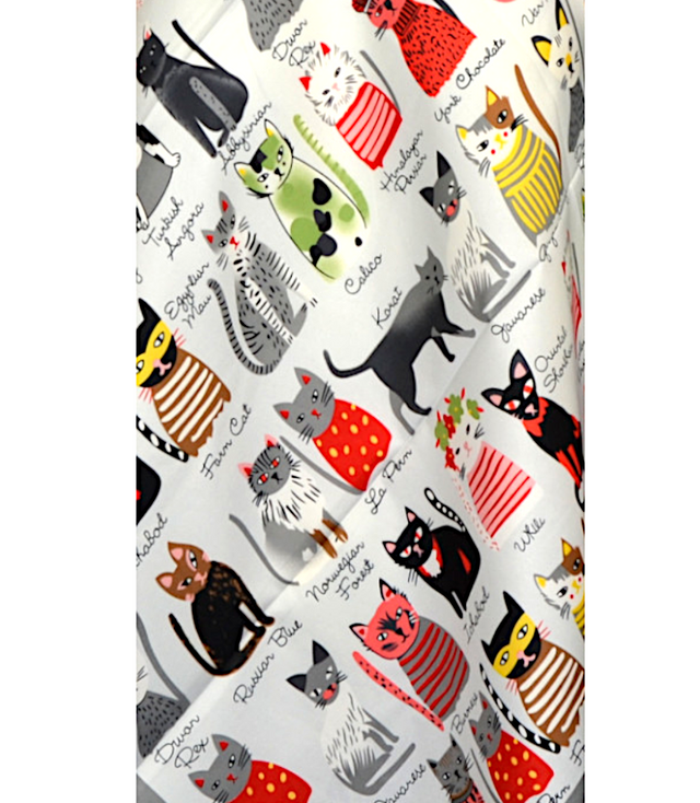 Scarf delicate scarf with cats Beautiful gift
