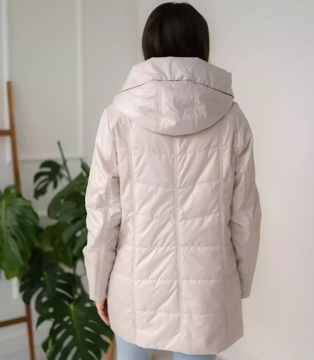 Women's transitional jacket with a quilted hood IZA