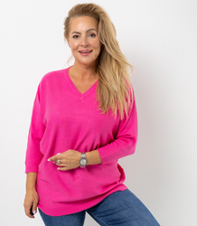 Classic warm women's heart sweater ROSALIA