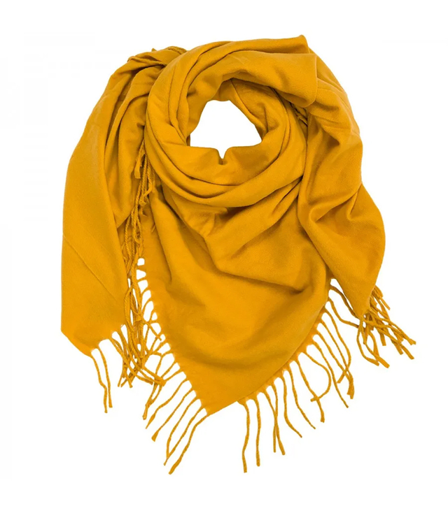 One-color shaik shawl with tassels STELLA