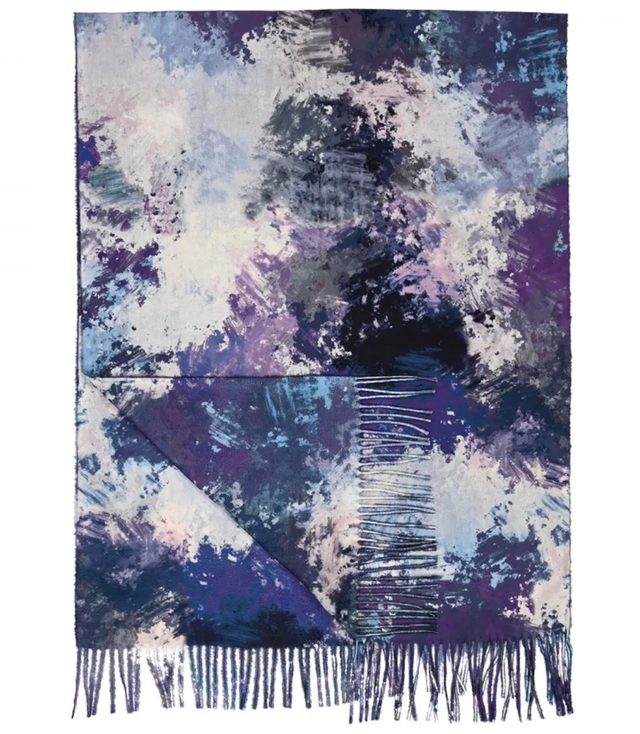 Shawl Scarf tassel warm abstract soft smooth 180x70 cm